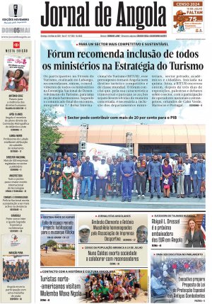 Capa do Jornal de Angola, Domingo, 05 de Maio de 2024