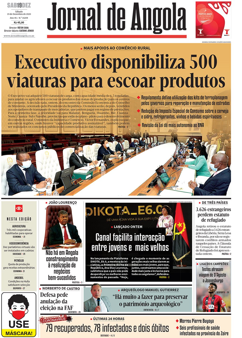 Jornal De Angola Sábado 19 De Dezembro De 2020 8920