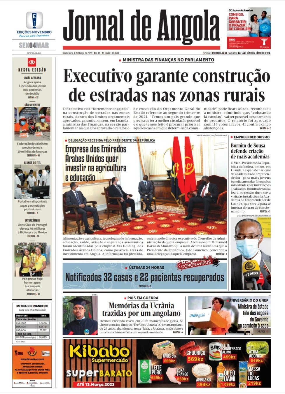 Jornal De Angola Sexta 04 De Março De 2022 